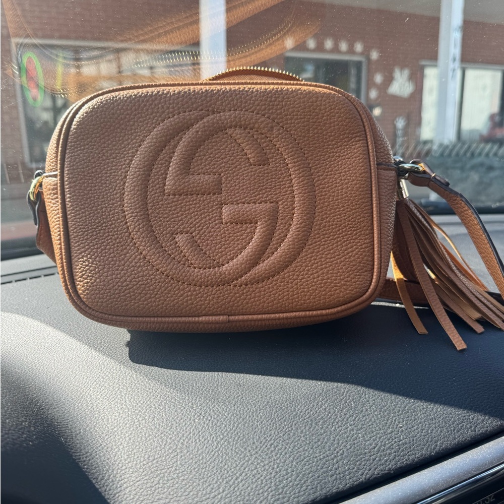 Gucci Brown Leather Crossbody Bag